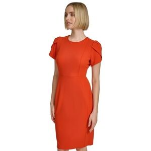 ⭐️ CLEARANCE Andrew Marc New York Tulip Sleeve Sheath Dress